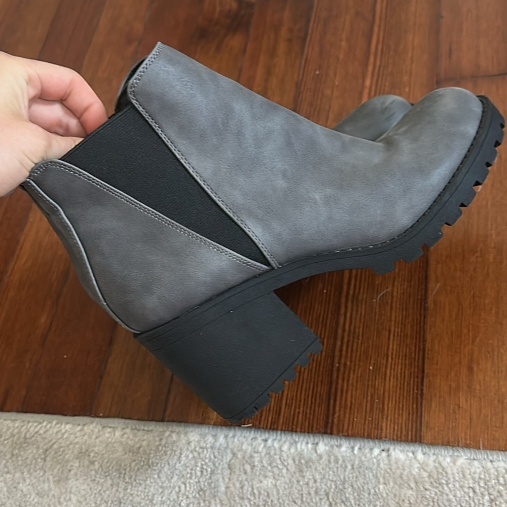 Gray Ankle Boots